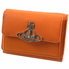 ヴィヴィアンウエストウッド 財布 Vivienne Westwood レディース ユニセックス 三つ折り財布 ミニ財布 SAFFIANO ORANGE オレンジ 52010013-L001N-F401 52010013 L001N F401
