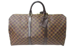 LOUIS VUITTON ルイヴィトン ダミエ キーポル50 ボストンバッグ N41427 コーティングキャンバス ブラウン 美品 中古 66490のサムネイル