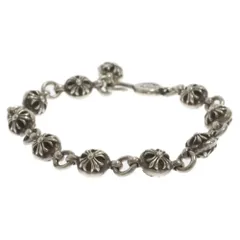 CHROME HEARTS (クロムハーツ) NO2 BALL #2 クロスボールブレスレット シルバー 10linkのサムネイル