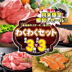 合計３kg以上入り 黒毛和牛ステーキが必ず１枚入ってます！ 【送料無料】 【冷凍便】