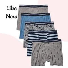 【新品】5枚組 ボクサーパンツ メンズ XL コットン100% 通気性 吸汗速乾 ゆったり 快適 下着 ブリーフ タグなし インナー セット 新品未使用