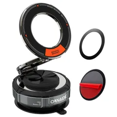 新品 スマホホルダー 車 マグネット【業界改良真空吸盤+超強磁力】OUNAIDE 車載ホルダー 車 スマホスタンド Mag-safe 車 N55磁石 車載スマホホルダー 360°回転可能 多角度自由調節 吸盤ベース付き カー用品 マグセーフ 車載 スマホ車載ホ