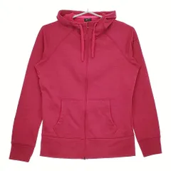 NIKE DRI-FIT サイズM ジップアップ スウェット パーカー レッド レディース ナイキ【中古】5-0305M♪