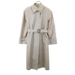 アクアスキュータム チェック柄 ステンカラーコート 9 ブラウン系 Aquascutum レディース 古着 【240308】