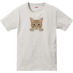 《新品・送料無料》猫の顔・茶トラ／半袖Tシャツ／杢or白／5.0オンス《MYDS》