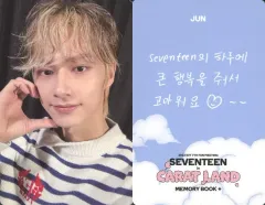 【中古】コレクションカード(男性) SEVENTEEN/JUN(ジュン)/裏面印刷メッセージ入り/「2023 SVT 7TH FAN MEETING ＜SEVENTEEN in CARAT LAND＞ MEMORY BOOK+DIGITAL CODE」封入フォ