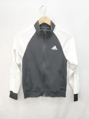 ◇ adidas アディダス キッズ 子供服 トラック ジャケット サイズ150 ブラック ホワイト レディース メンズ P  【1406110013043】