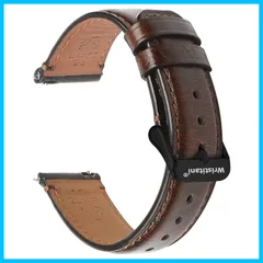 【新着商品】バンド 18mm 20mm 本革時計 22mm 腕時計バンド ベルト 交換ベルトメンズ レディース腕時計レザーベルト 時計 工具付き ダークブラウン+ブラックバックル [Wristitani] 20mm