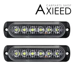 LED マーカーランプ サイドマーカー 2個セット 全4色 12V 24V 薄型 6LED アンダーライト 路肩灯 外装 カスタム パーツ 普通車 軽自動車 トラック バス