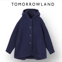 TOMORROWLAND ウール ストレッチ フーデッド ショート コート ★ ◆■