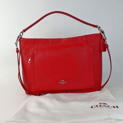 【COACH】コーチ 2way ハンドバッグ ショルダーバッグ スカウト ホーボー 34312 レッド レザー 袋付き レディース【中古】5-4 40967