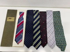 B-781　ネクタイまとめ　6点セット　VALENTINO/シルク100 等　ストライプ　水玉　チェック　総柄