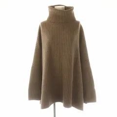 エブリデイアイライク タートル カシミヤ リブ ニット セーター 茶色 ブラウン エブリデイアイライク タートル カシミヤ リブ ニット セーター