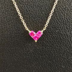 【Tamamama様専用】【スタージュエリー】K18 ミステリアスハート　ルビー　0.13ct　ネックレス　1.1g