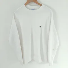 (^w^)b Champion チャンピオン C8-R020 長袖 スウェット トレーナー カットソー プルオーバー ロングスリーブ ストリート  カジュアル デイリー タウンユース アウトドア レジャー  アメカジ スポカジ ホワイト メンズ サイズL