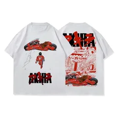 【プリントTシャツ】AKIRA アキラ 1988年 アメカジ風 メンズ半袖Tシャツ ファッション カジュアル ホワイト