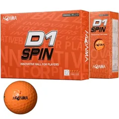ホンマ ゴルフ ボール D1 D-1 SPIN スピン 2023 2ピース ソフト 飛び系 飛距離 ディスタンス ゴルフボール 1ダース 12球 コスパ 本間ゴルフ 本間 HONMA/1ダース(12球)/オレンジ 1