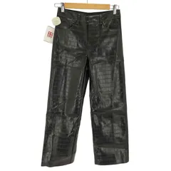 エイチアンドエム H＆M クロコ型押し フェイクレザーパンツ レディース JPN：2 