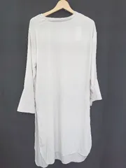 ◇ ⊂ SENSE OF PLACE URBAN RESEARCH タグ付き シアー シンプル 長袖 膝丈 ワンピース サイズONE グレージュ レディース P  【1409090033063】