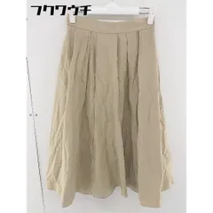 ◇ anatelier アナトリエ バックジップ　 膝下丈 プリーツ スカート サイズ38 ベージュ レディース  【中古】 【1107280002232】