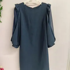 [BYE BYE]バイバイ ワンピース シースルー シアー レディース 古着 サイズM ネイビー（い-142，タ）のサムネイル