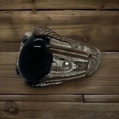 指輪 黒 リング 22号 インディアンジュエリー シルバー 70 ブラス 30 アクセサリー ビンテージ 50s ~ 60s 70s 80s ナバホ族 サントドミンゴ族 天然石 メンズ レディス 一点物 vintage アンティーク  1000 p20/