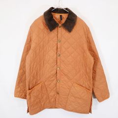 90年代 Barbour バブアー キルティングジャケット 襟コーデュロイ切替