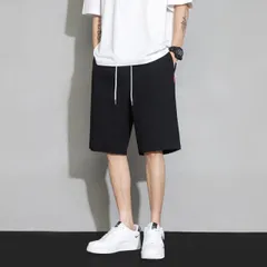 種類107：M/P：ブラック ダーク ブルー メンズ ファッション 服 男性用 オシャレ シンプル 大人 かっこいい 大きいサイズ ストリート 紳士服 パンツ リネン ハーフ コットンリネン ミディアム