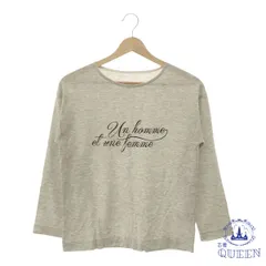 【訳アリ】 ROPE ロペ トップス Tシャツ 英字ロゴ シンプル カジュアル 七分丈 レディース グレー M 901-4218 送料無料 古着