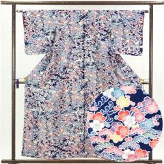 逸品 アンティーク 女児着物 錦紗ちりめん コレクター様 人形作家様