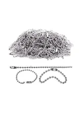 [YFFSFDC] ボールチェーン120mm キーホルダー 100本セット (シルバー)