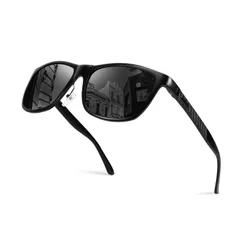 特価 メンズ 偏光 ミラー軽量合金 フレーム UV400保護uvカット 大きいスポーツサングラス サングラス ウェリントンドライブ 野球 自転車 釣り ランニング [FEISEDY] ゴルフ 運転 男女兼用 ハードケース付きB1038