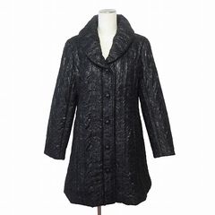 noa-ge ノアジェ♡ロングダウンコート ショールカラー ブラック 丸襟 