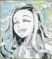 【中古】紙製品 竈門禰豆子(作：塩島由佳) 「WEBSHOPくじ 鬼滅の刃 刀鍛冶の里編 放送開始一周年記念 複製ミニ色紙 第二弾」 