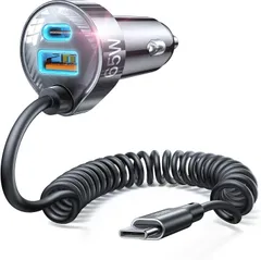 【人気商品】カーチャージャー 3ポート usb-c 65W 急速充電【PD35W+QC30W】 PD3.0/QC3.0/PPS対応 車載充電器 コンパクト軽量 シガーソケット 耐久性 車充電器 iPhone 15/14/13/SE/12/11/X/8Pro/M