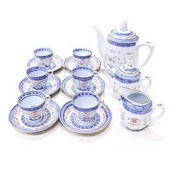 景徳鎮彩茶器セット未使用品 未使用☆景徳鎮中国茶器セット 急須と湯呑み6個セット - メルカリ
