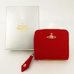 Vivienne Westwood ヴィヴィアン・ウエストウッド 二つ折り財布 Vivienne Westwood　2つ折り財布　MEDIUM ZIP WALLET　レッド 未使用品