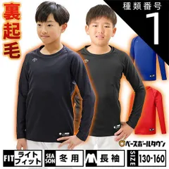 【新品未使用】種類1:(RED)レッド/130 野球 裏起毛 アンダーシャツ ジュニア用 長袖 丸首 ゆったり デサント 秋冬用 JSTD-657B 少年用 子供用 男の子 女の子 キッズ