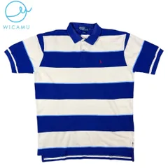 ヴィンテージ 90s ポロ ラルフローレン ポロシャツ L エルサルバドル製 シングルステッチ ボーダー