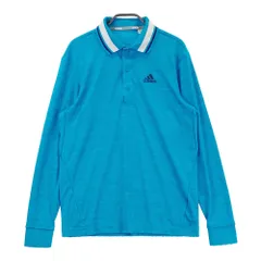 サイズ：M ADIDAS GOLF アディダスゴルフ  長袖ポロシャツ 総柄 ブルー系 [240101436998] ゴルフウェア メンズ ストスト
