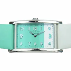 TIFFANY&Co. ティファニー 時計 63520071 EAST WEST BLUE WHITE SS  イーストウエスト クオーツ 腕時計 替えベルト レザーケース付 ライトグリーン系【中古】のサムネイル