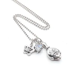 ANNA SUI アナスイ ネックレス SILVER 925 ジルコニア 手鏡 蝶 バタフライ パピヨン ジルコニア