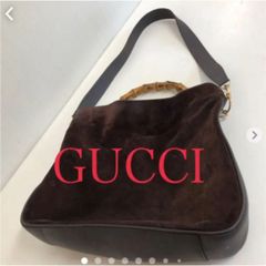 GUCCIグッチショルダーバッグ オールドグッチ GUCCI スエード - メルカリ