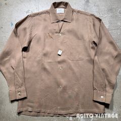 50sレーヨンシャツ 復刻 ピンク 絣 カスリ ピンクロ - メルカリ