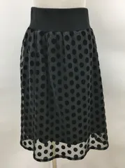 キャラオクルス CARA O CRUZ スカート 9 ドット ブラック (株)レリアン 日本製 シフォン ウエストゴム 2509WR035