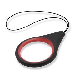 【次回入荷予定無し】ブラック P-STFHVBK [ソフト&ハード素材のハイブリッドタイプ] 内径22mm Lサイズ スマホ用 スマホ 携帯 リングストラップ ストラップ エレコム