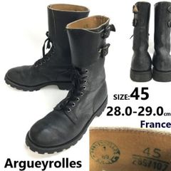 80s-90s?★Argueyrolles/アーギロールス★フランス軍/警察/本革/オフィサー/コンバットブーツ【28.5/黒】Leather/Boots/shoes◆bWB109-8