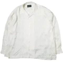 Danke Schon ダンケシェーン 23SS 日本製 Acetate JQ Geometric Shirt ジオメトリック ジャガード刺繍 オープンカラーシャツ Free ホワイト 長袖 開襟 トップス g13562