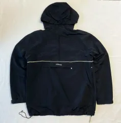 stüssy 黒 ナイロン ハーフジップ リフレクト 入手困難 アノラック STUSSY ステューシー ジャケット メンズ Brushed Cotton Anorak