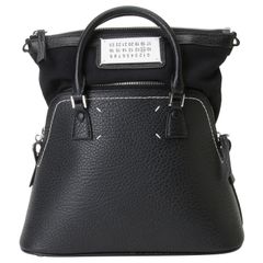 メゾンマルジェラ MAISON MARGIELA ファイブエーシー クラシック ミニ ハンドバッグ 2WAY ショルダーバッグ ブラック レディース 5AC CLASSIQUE MINI